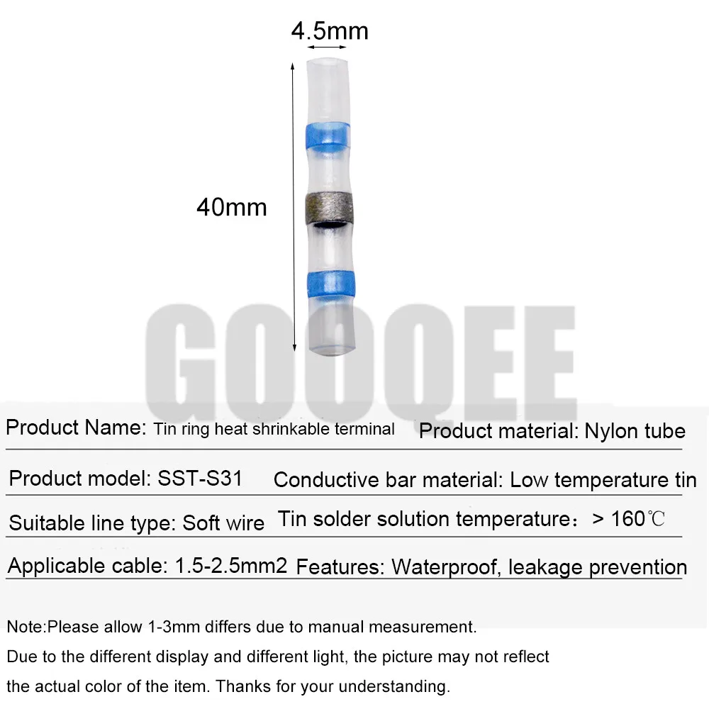 5 шт. SST-S11 SST-S21 SST-S31 SST-S41 Термоусадочные соединители проводов Водонепроницаемый Луженая Медь припоя уплотнительные клеммы комплект
