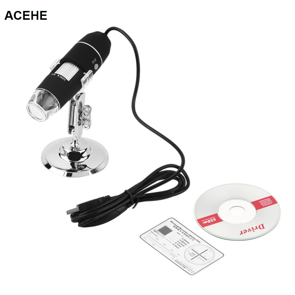  ACEHE 8LED 1000X USB Megapixels HD CMOS Sensor Digital Monocular Biological Microscope Endoscope Ma