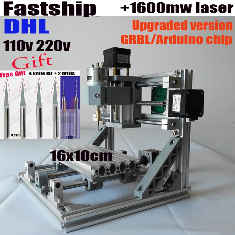 Mini 3 Axis CNC Router 1610 Engraving PCB PVC Milling Woodwork Carving Machine 