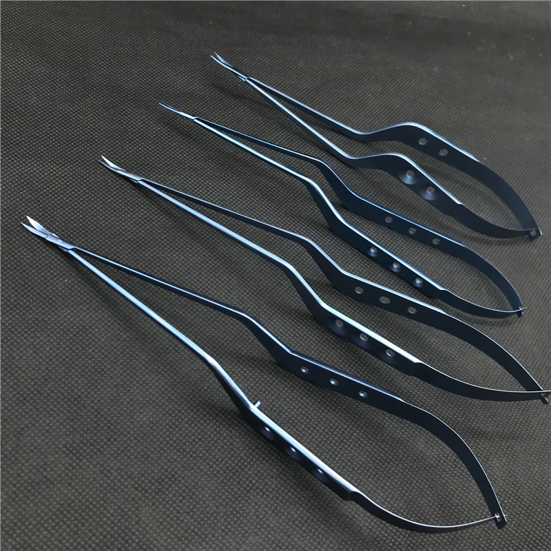 

18.5cm/20cm/22.5cm Titanium Curved Yasargil Mircro Scissor Bayonet Flat Handle