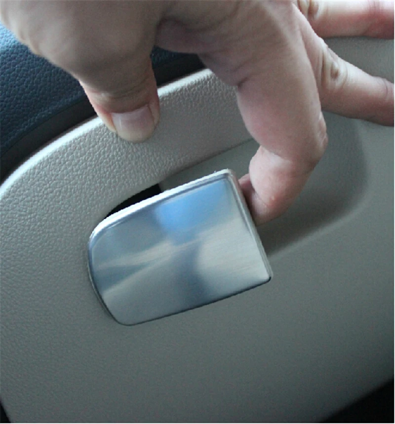 

For Skoda Octavia A7 Stainless steel Car Store content box handle sticker And carbon fiber sticker auto accessories 1pc