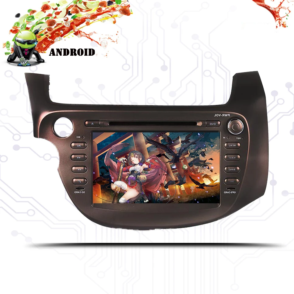 Sale Android 9.0 Octa Core 1024*600 Fit HONDA FIT JAZZ LHD RHD 2007 2008 - 2012 13 Car DVD Player Navigation GPS 3/4G Radio Head Unit 1