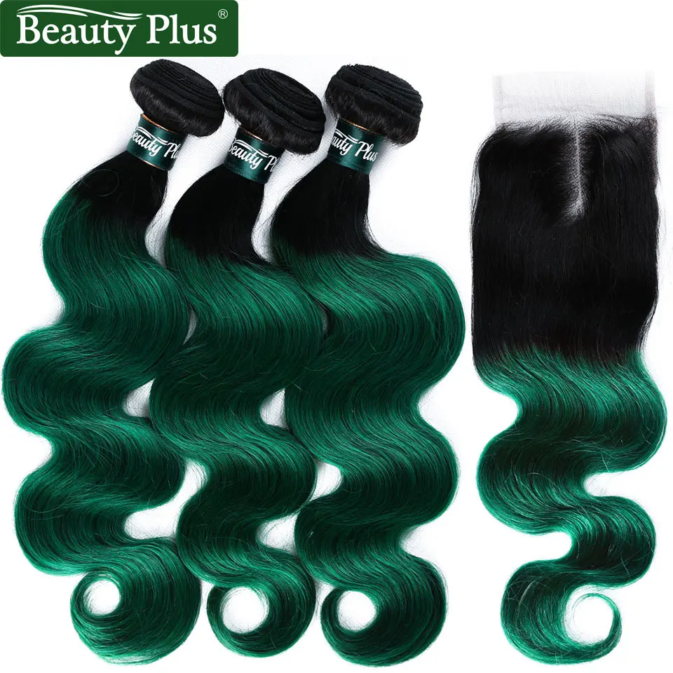Ombre Brazilian body wave hair with closure (13)