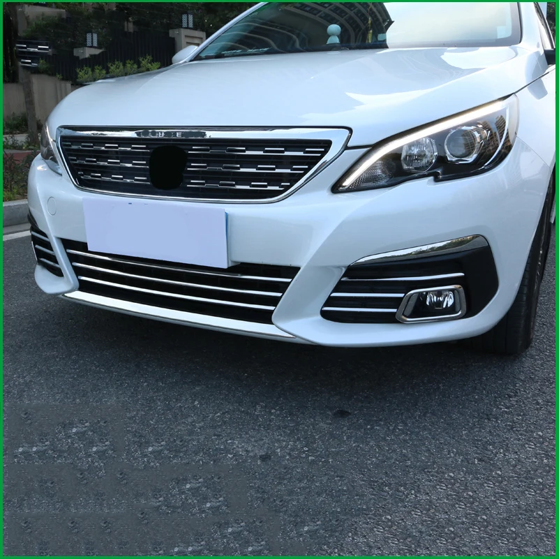 Для Peugeot 308 2016 2017 Решетка переднего бампера противотуманная фара рамка крышка