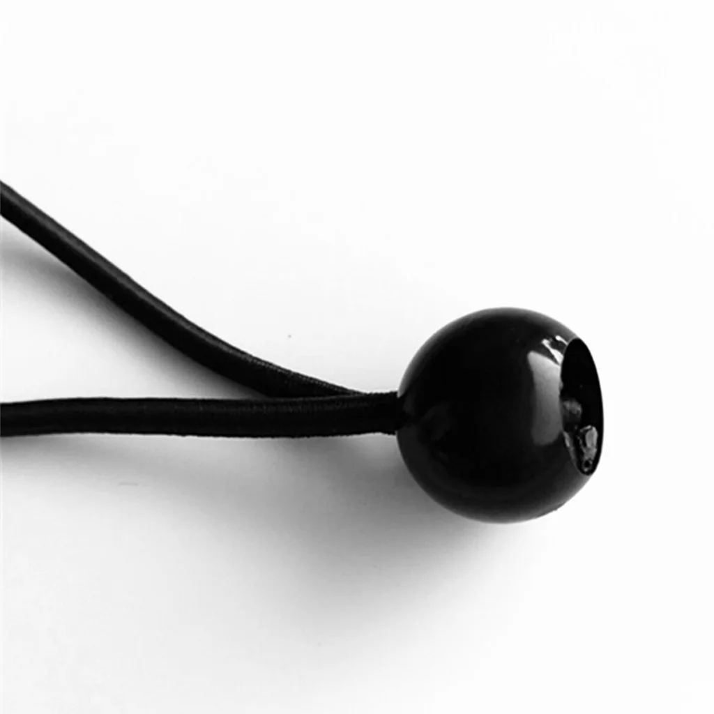 10 Pieces Plastic Elastic Shock Cord Ball Stopper Lock End Toggle Buckle Fastener Stop Black