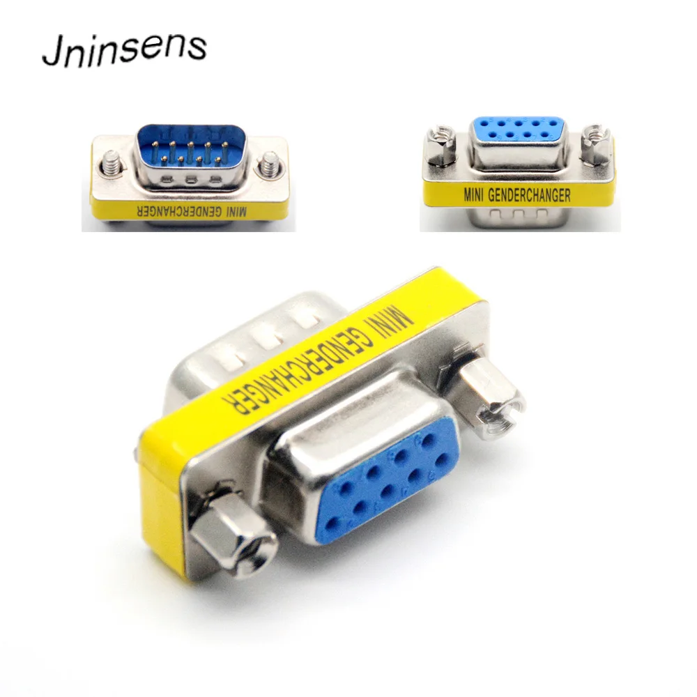 2 Pcs/lot 9 Pin RS232 DB9 Male to Female Serial Adapter Cable Connector