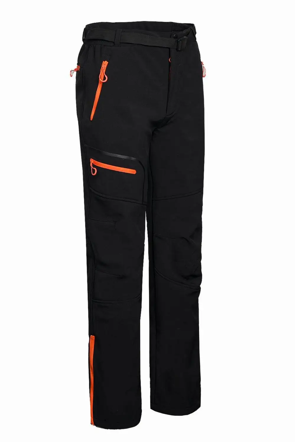 Мужские уличные комбинированные бархатные брюки для кемпинга, пеших прогулок, ветрозащитные водонепроницаемые спортивные брюки, флисовые лыжные брюки