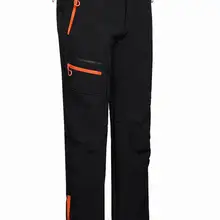 Мужские уличные комбинированные бархатные брюки для кемпинга, пеших прогулок, ветрозащитные водонепроницаемые спортивные брюки, флисовые лыжные брюки