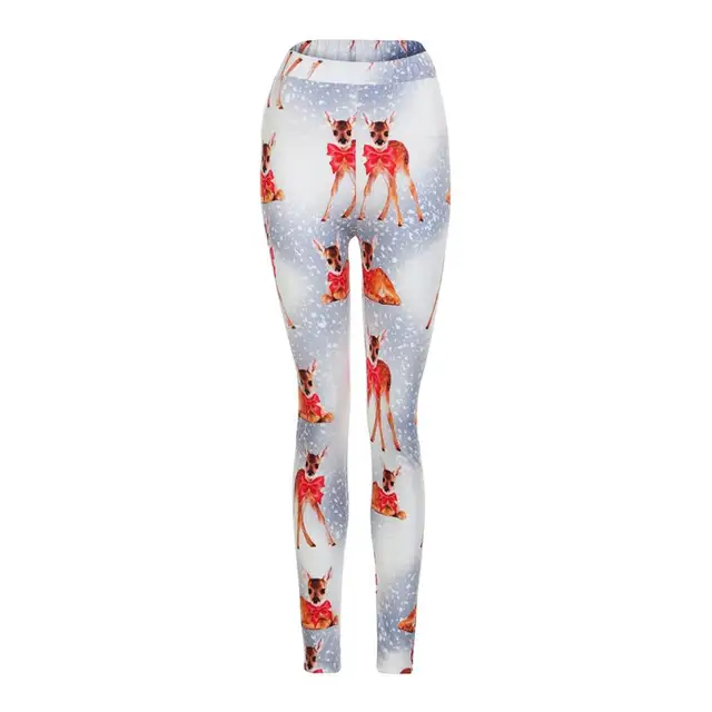 high waist marry christmas leggings women workout autumn fitness christmas leggins