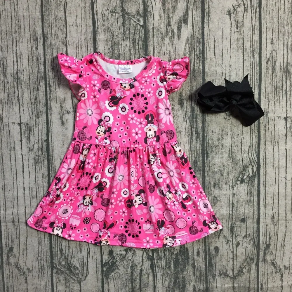 

baby girls summer easter hot pink princess dress clothing girls milk silk dress wholesale
