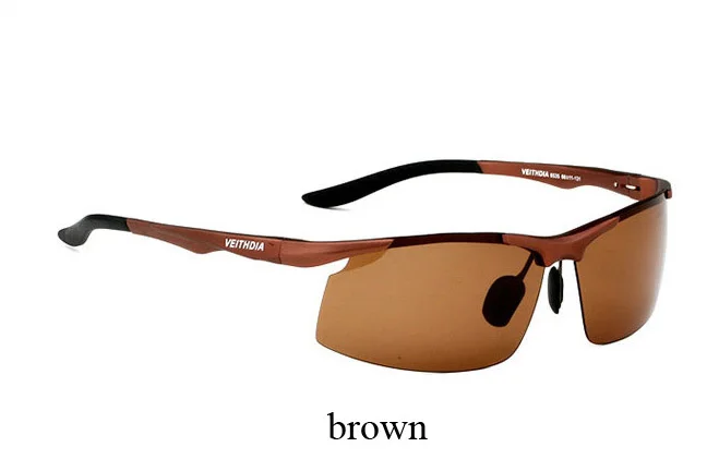 VEITHDIA Новое поступление солнцезащитные очки мужские Поляризованные с оригинальной коробкой солнцезащитные очки аксессуары Oculos de Sol Masculino 6535 - Цвет линз: brown