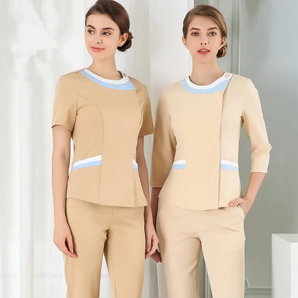 

Autumn and winter new women's beautician beauty salon medical beauty plastic nurses dress micro full sleeve suit