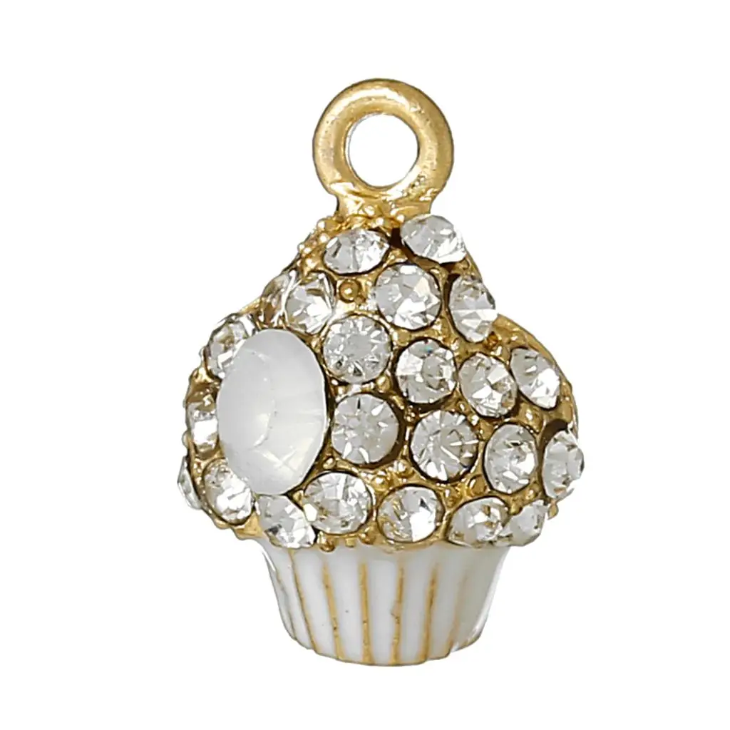 8seasons-charm-pendants-cake-gold-color-clear-rhinestone-enamel-white