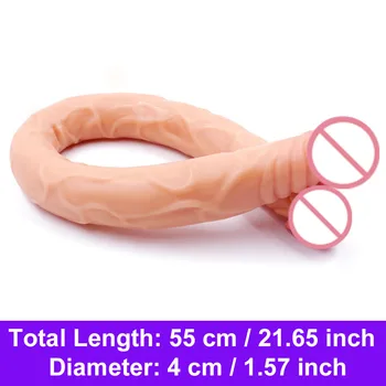 21.56inch Double Dildo Ended Super Long Dildo for Lesbian Flexible Double Penis Vagina and Anal Adult Game Sex Toy for Women Gay 1