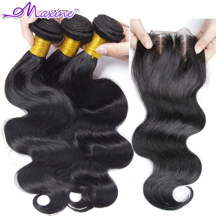 Rosa Hair Products Brazilian Virgin Hair With Closure Brazilian Body Wave Lace Closure With Hair Bundles Brazillian Virgin Hair