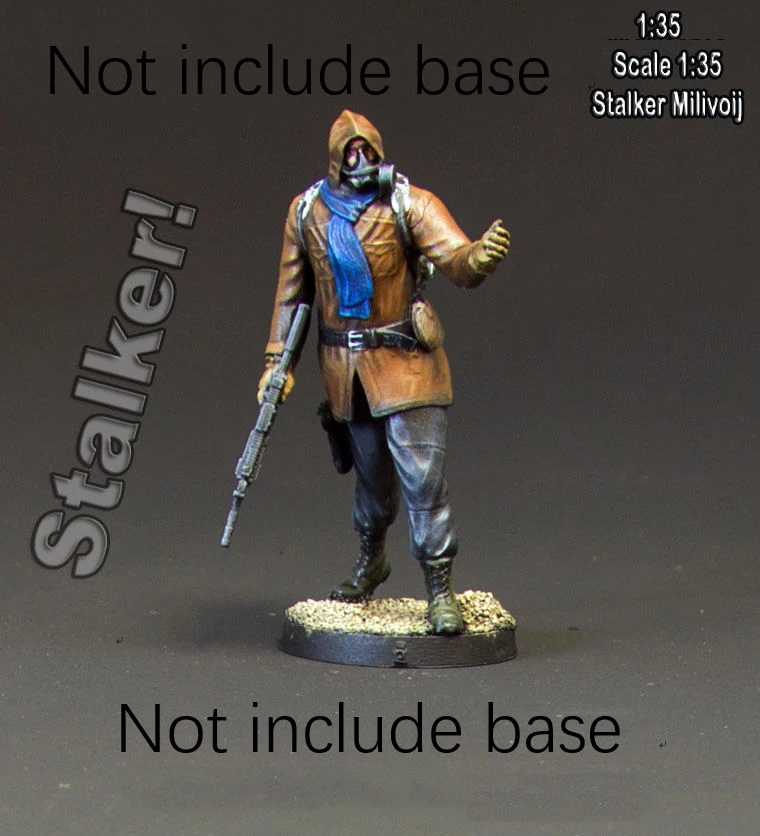 

Assembly Unpainted Scale 1/35 Stalker Series - Milivoij (1 figure) special Historical toy Resin Model Miniature Kit