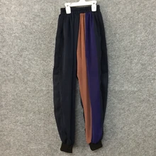 M-4XL! Прозрачные мужские брюки сексуальные перспективные полосатые Асимметричные свободные шифоновые мужские брюки, Оригинальная дизайнерская мужская одежда