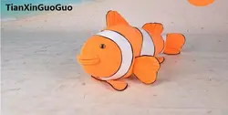 Большой 52 см оранжевый клоун плюшевая игрушка рыба, мягкая кукла креативная Подушка подарок на день рождения h2109