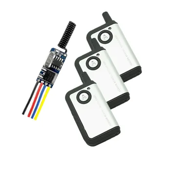

DC 3.5V 4.5V 5V 6V 7.4V 9V 12V Mini Small Volume RF Remote Control Switch Transmitter System Momentary Toggle Latced