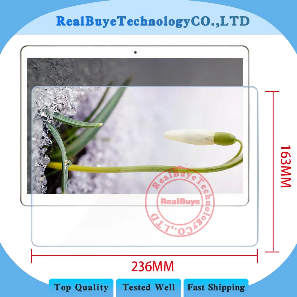 

Universal Anti-Scratch Tempered Glass Screen Protector Guard LCD Shield Film Size 236*163MM/236*166MM For 10.1" inch Tablet