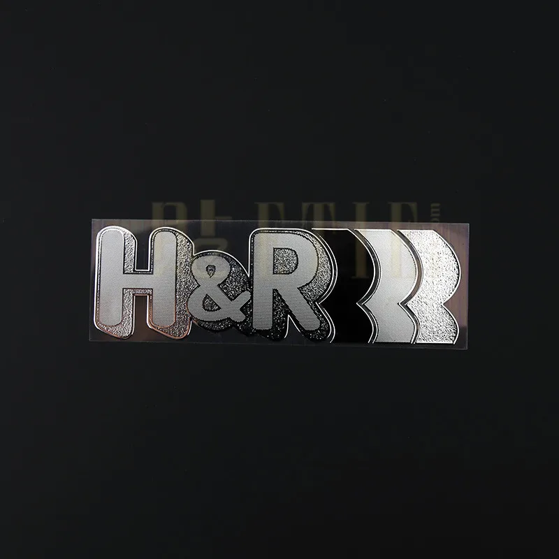ETIE новейший Три серебрянный металлический H& R Металлическая корона Золотой Никель Стикер автомобиля авто наклейки