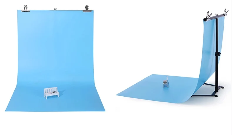 blue PVC Backdrop Background New Photography Small 68*68cm Support Stand 