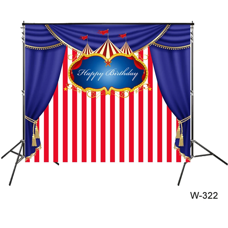 

backdrop of CIRCUS themed Personalized Carnival tent Clown Birthday Party Backdrop Party Banner Fun Fair Photocall Background