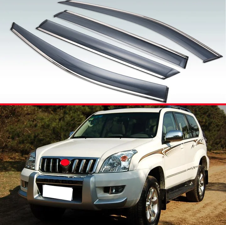 Для Toyota Land Cruiser Prado J120 2003 2004 2005 2006 2007 2008 2009 пластиковый внешний козырек вентиляционные Шторы окно Защита от солнца и дождя