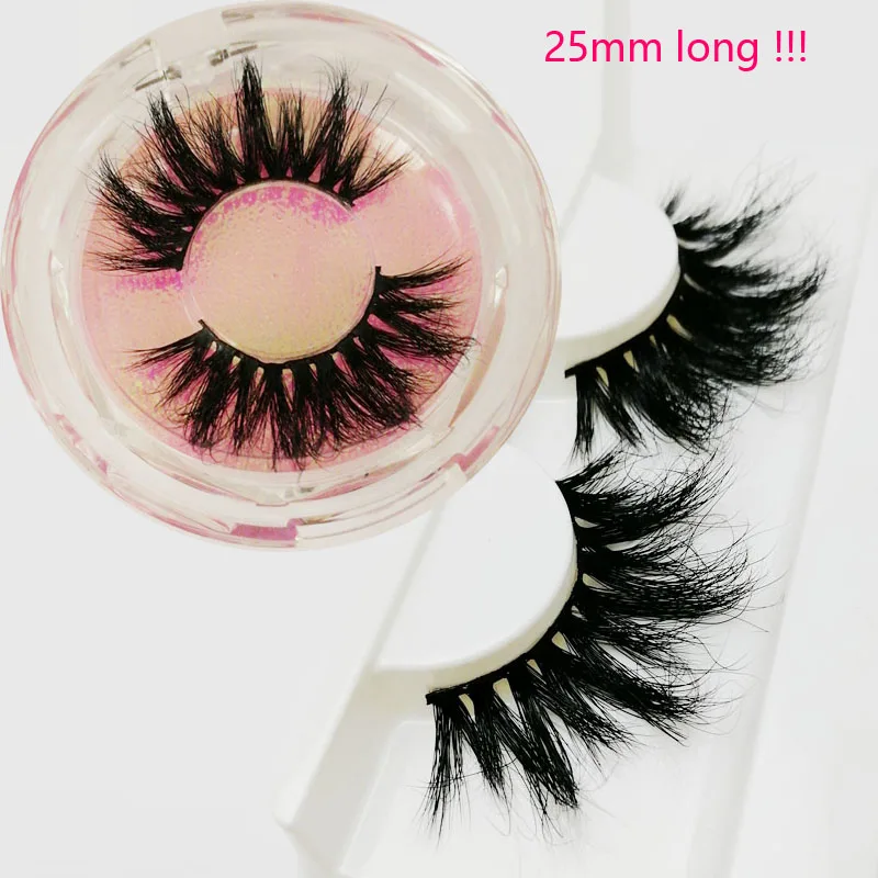 

3D 100% mink dramatic fluffy strip 25mm false big Eyelashes 3d mink lashes