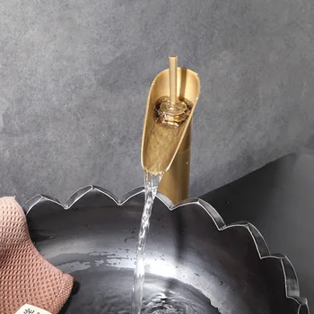 

NEW European antique bathroom sink basin faucet Wine Glass style Single Lever waterfall Basin Faucet Hot and Cold Mixer Taps