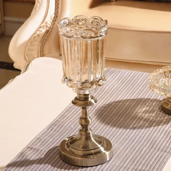 

European style glass vase flower simulation table table set living room decoration decoration Hydrangea flowers flower
