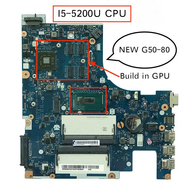 Оригинальная Новинка подходит для Lenovo G50-80 G50 80 ACLUC3 ACLU4 NM-A361 Rev1.0 материнская плата
