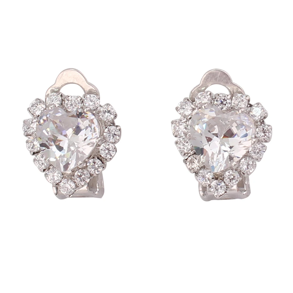 12 Colors AAA Cubic Zircon Tear Drop Geometric Clip on Earrings No Pierced Women Party Wedding Charm Ear Clip GRACE JUN ear clip earrings clip earrings ear clip ear accessories