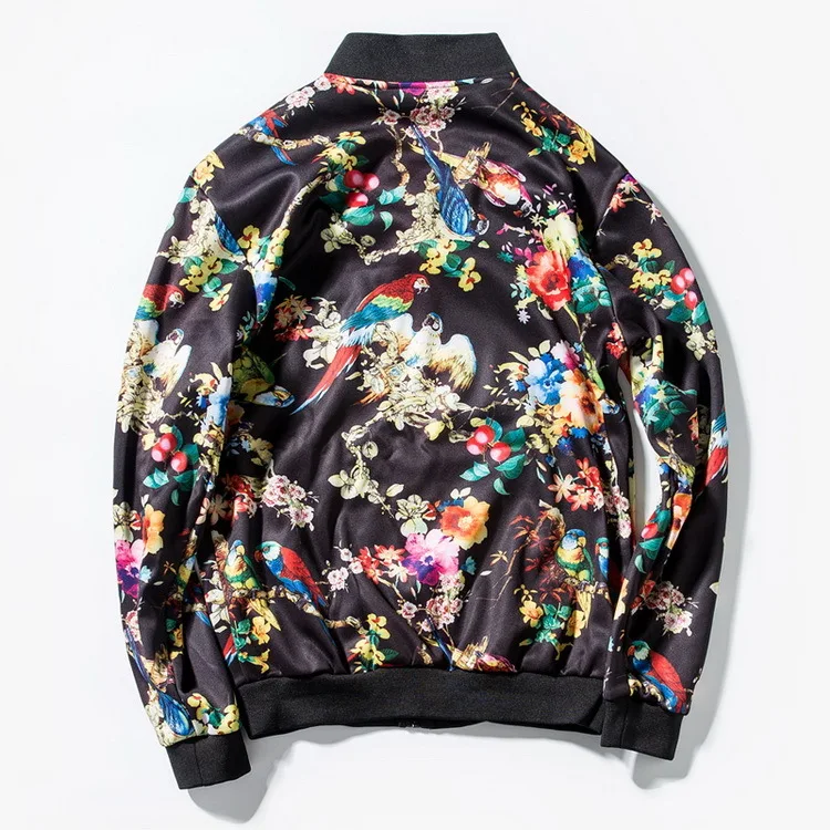 Grandwish Man Jacket Flower Print Spring and Autumn New Mens Jacket Zipper Brand Streetwear Hip Pop Bomber Jacket Men,DA453 Grandwish Man Jacket Flower Print Spring and Autumn New Mens Jacket Zipper Brand Streetwear Hip Pop Bomber Jacket Men,DA453