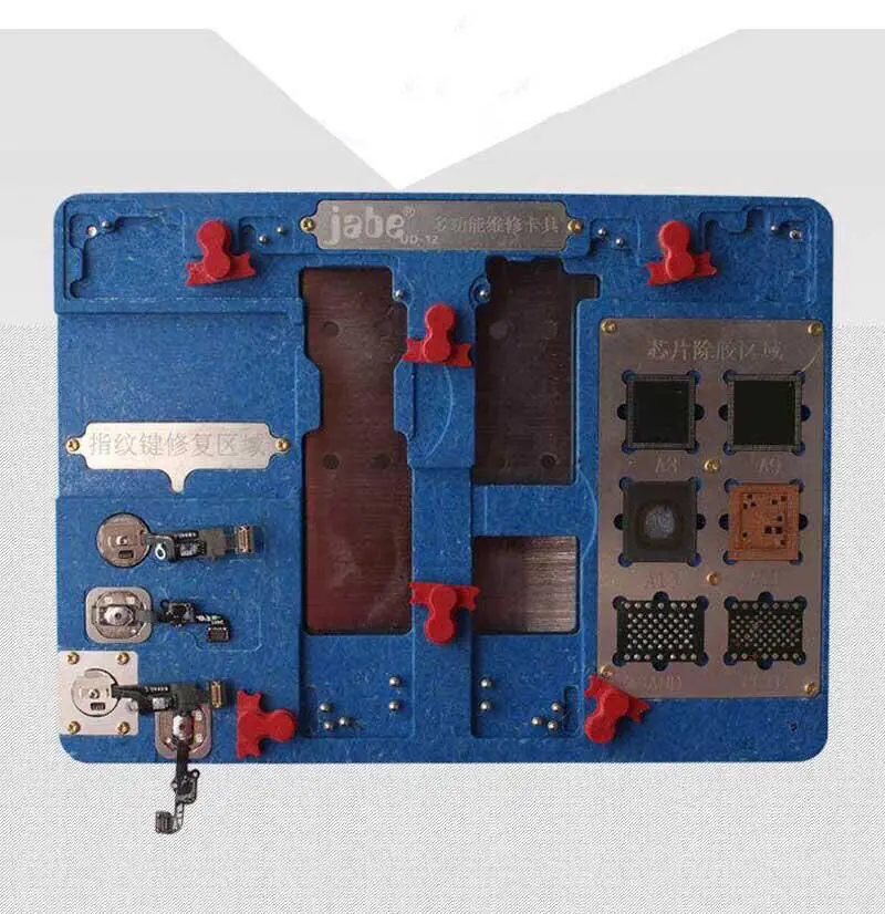 Ремонт материнской платы приспособление процессор отпечатков пальцев Главная Кнопка Ремонт Держатель джиг для iPhone 8 8p 7 7p 6s 6s p 6P a8 A9 A10 A11 NAND PCIE