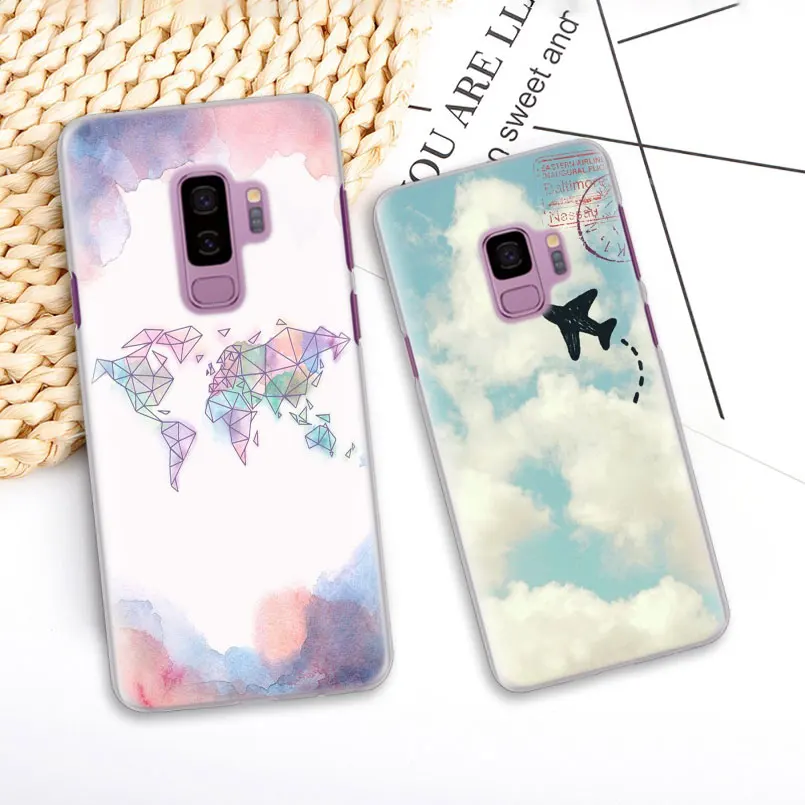 Карта мира план путешествий Чехол для телефона samsung Galaxy S10e S10 Plus S8 S9 Plus S7 Edge Note 10 Plus A40 A50 A70 M20 чехол