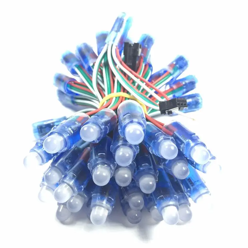 

50pcs Free ship DC5V RGB WS2811 led pixel module 12mm Digital Independently addressable Full Color String Light waterproof IP65