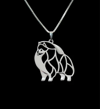 

Hot Sale 10pcs Pomeranian Necklace Cut Out Dainty Pendant Puppy Dog Lover Memorial Pet Necklaces Pendants Women Charms