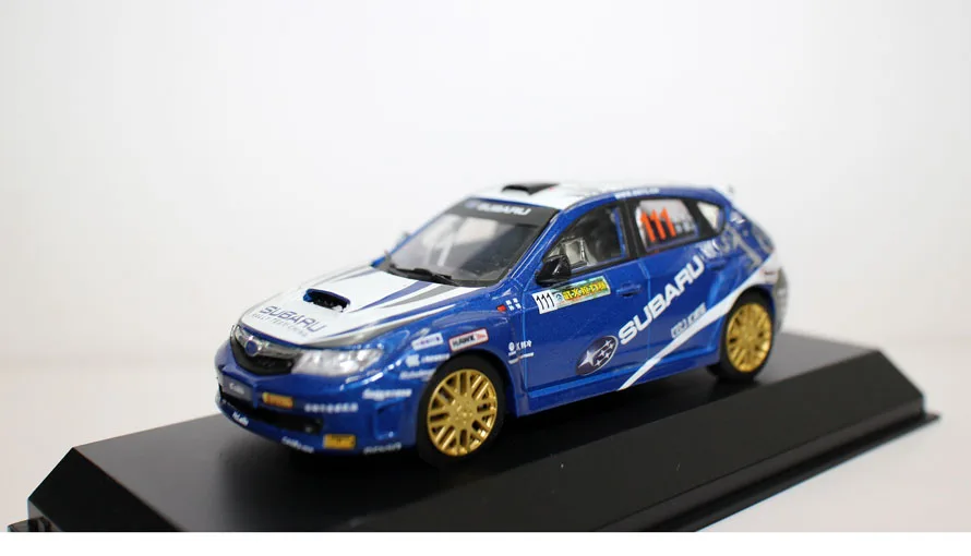 Классическая литая под давлением игрушечная модель 1:43 SUBARU WRX STI ралли гоночный автомобиль автомобили Игрушечная модель для мальчика подарок, Мужская коллекция, украшение - Цвет: Синий