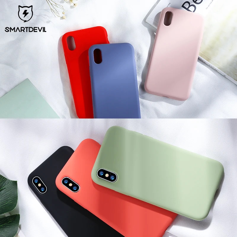 Твердый силиконовый чехол SmartDevil для iphone 11 pro XS MAX XR X телефона IPhone 7 8 plus милый модный