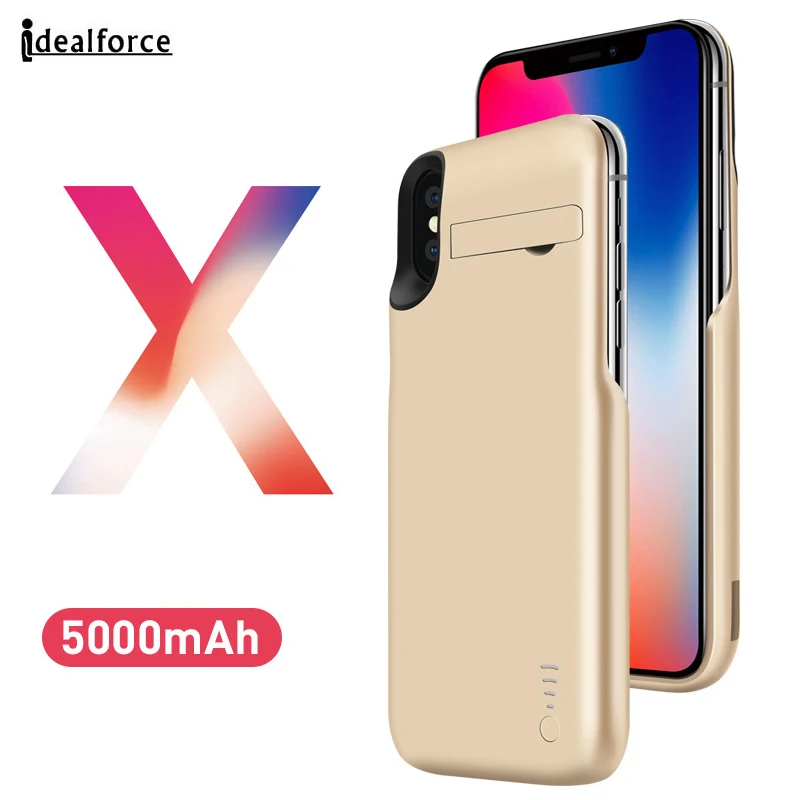 

Sync Data 5000mAh External Power Bank pack Charger Backup Battery Charger Protection Case for iPhone X Cover cases