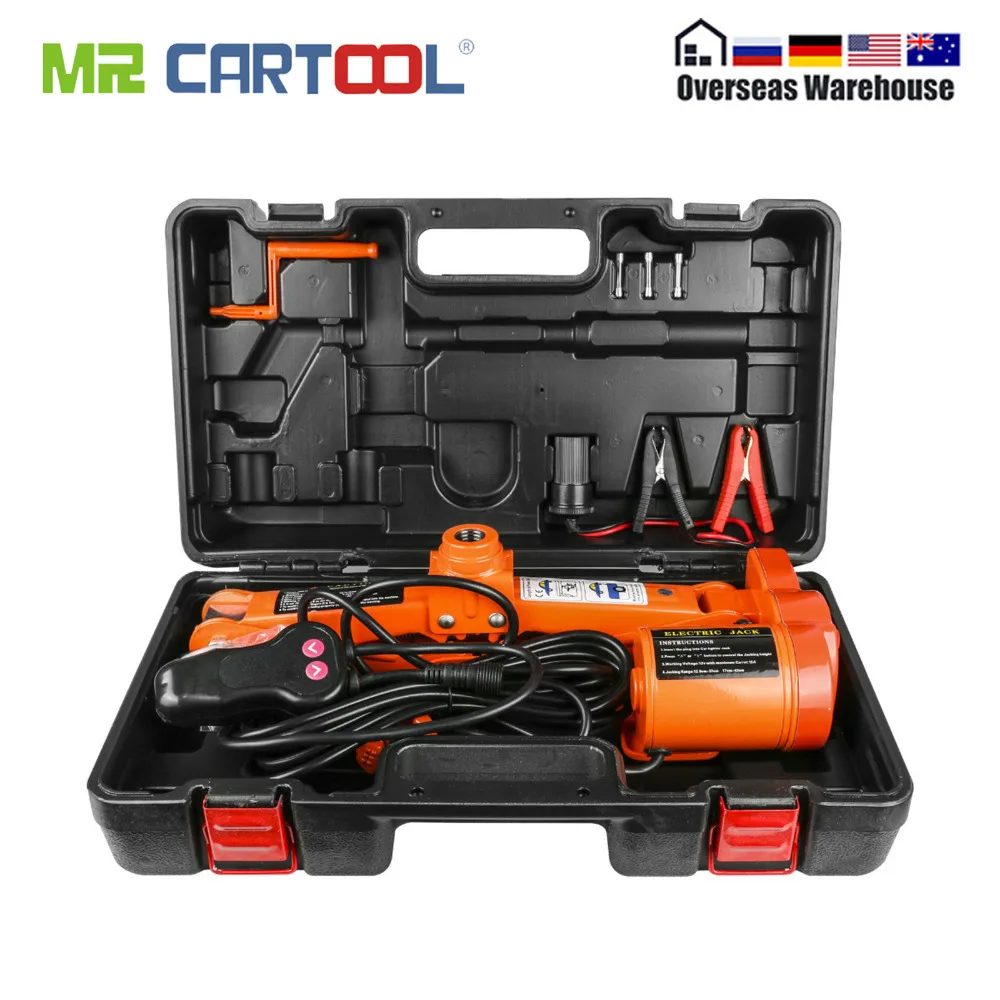 3 Ton Automotive Electric Scissor Car Jack Lift Auto Repair 12V DC Floor Lift