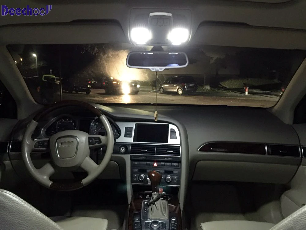 27 шт. Автомобильный светодиодный светильник для Audi A6 S6 RS6 C5 C6 C7 Sedan Avant 97-16 Canbus Авто интерьерный светильник, набор купольных ламп для чтения