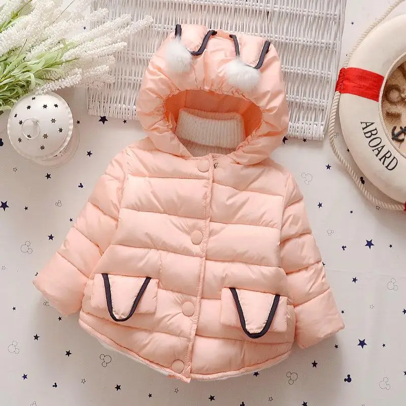 Baby Girl Coat 2016 Winter Jacket for Girls Hooded Cotton Coats Warm