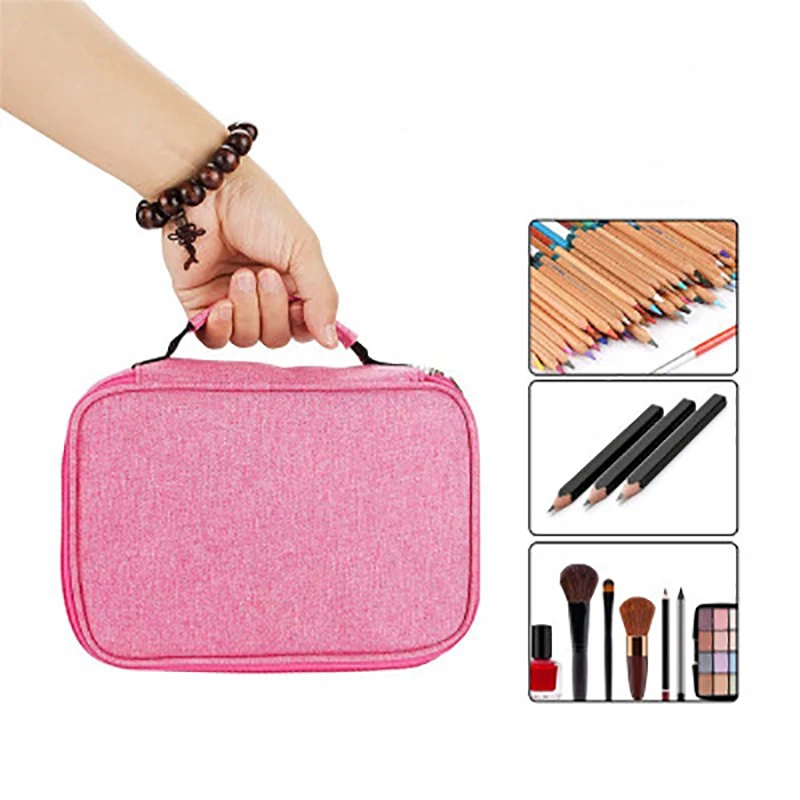 

72 Holder Pen Colored Pencil Case School Multi-functional High Capacity Zipper Pencil Bag For Student Art Supplies school