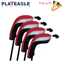 4 шт./компл. Гольф Hybrid Дубины Чехлы для мангала длинные Средства ухода за кожей Шеи Гольф деревянная голова Чехлы для мангала со сменными нет. тег Гольф футболка подарки