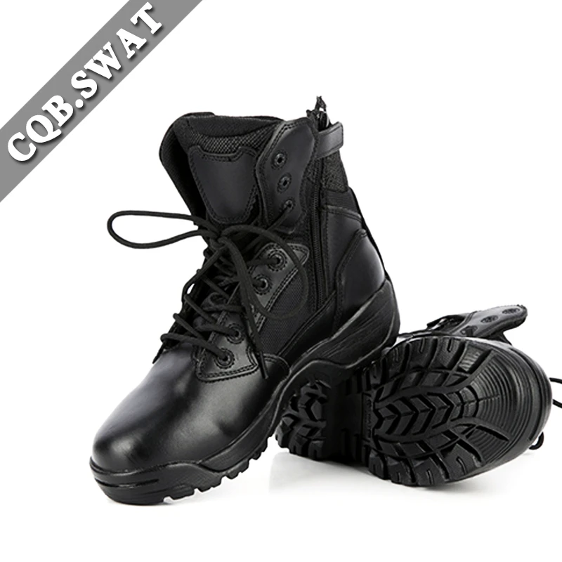 CQB botas militares para hombre, bota táctica de policía, de cuero de alta calidad|police military|police tacticalpolice men - AliExpress