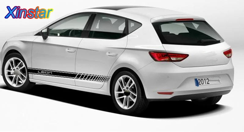 2 шт./лот автомобильные боковые наклейки для Seat leon ST аксессуары|Наклейки на