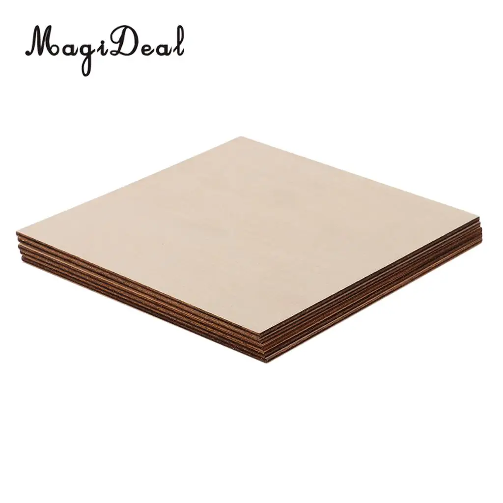 3 Sizes Square / Rectangle MDF Unfinished Wood Pieces Blank Plaque for DIY Woodwork Craft Pyrography Scrapbooking Building Model