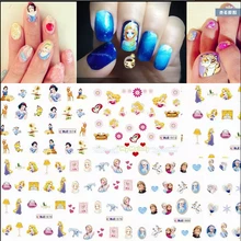 1973-1983 Принцесса наклейки для ногтей s Мультфильм Серия переводная наклейка s украшение водяная наклейка на ногти водная(11 дизайн в 1